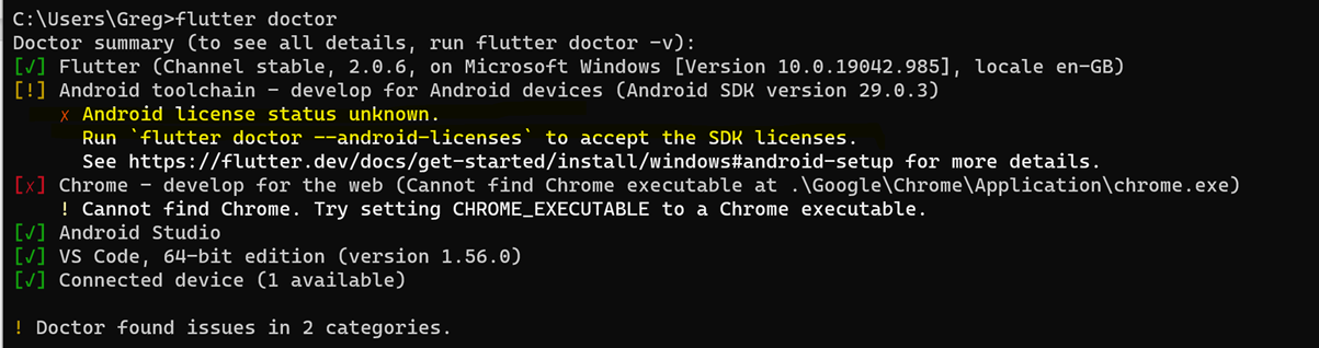 Flutter doctor – Android licenses status unknown – GKOKOT.COM